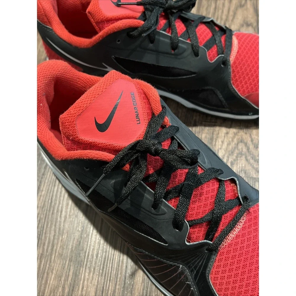 Nike Mens Lunar Edge 553682-600 Black/red Running Shoes Sneakers Size 10